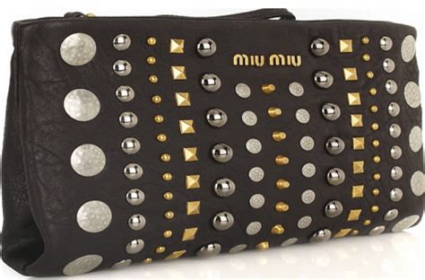 miu miu studded leather clutch|michael miu handbags.